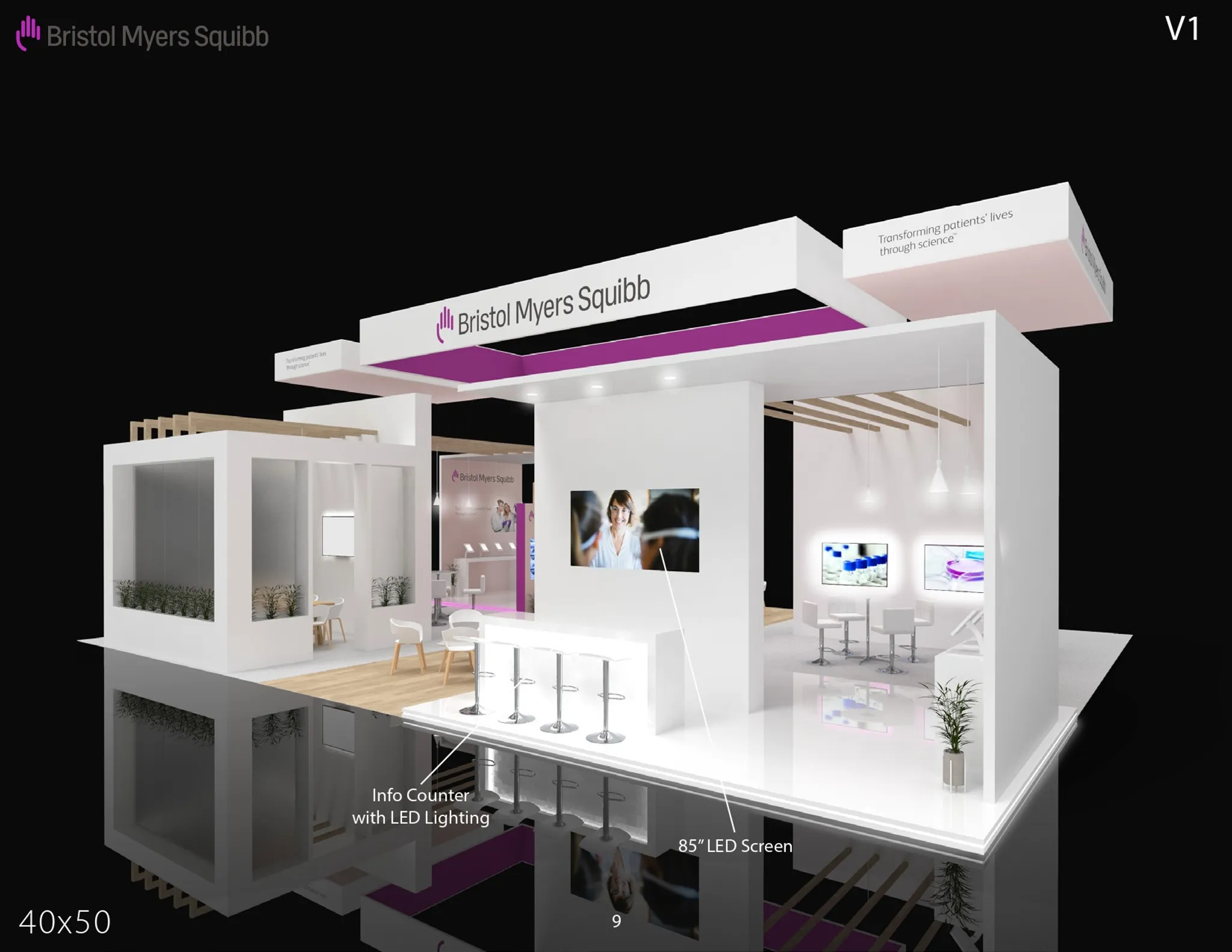 40x50 Île booth design by Pro-X Exhibits